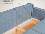 Диван Сатурн ткань ЕВА 07 серый