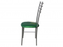 Стул Лайт ДХ-5 на серебряном каркасе обивка изумруд