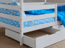 Кроватка-Домик белый 80х160 см с ящиками