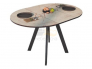 Стол обеденный Элип-2 Пластик Каспий серый