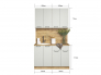 Кухонный гарнитур Валерия 1200 мм МДФ Вотан/Серый