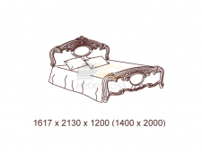 Кровать 2-х спальная 1400*2000 с ортопедом