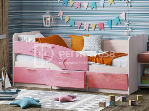 Кровать Дельфин МДФ 1600 Розовый металлик