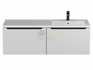 Тумба с раковиной Uperwood Tanos 120 см подвесная правая белый/графит