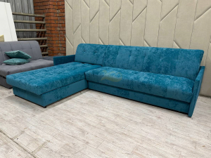 Диван Аккордеон 2000 с оттоманкой Plush izumrud