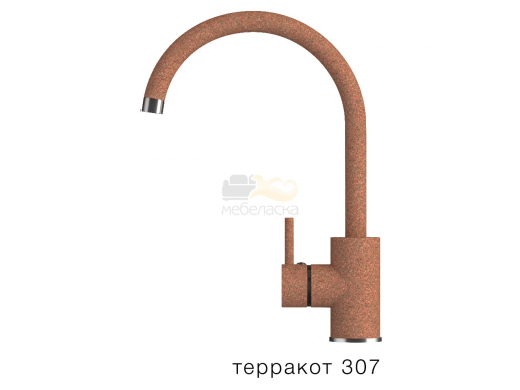 Смеситель кухонный Элара Polygran Терракот 307