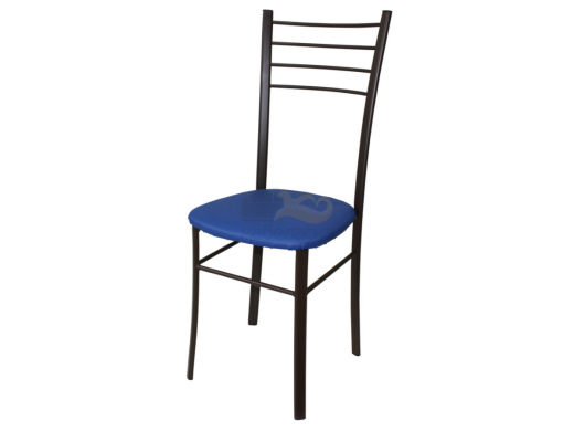 Стул Лайт ДХ-5 на коричневом каркасе обивка синий