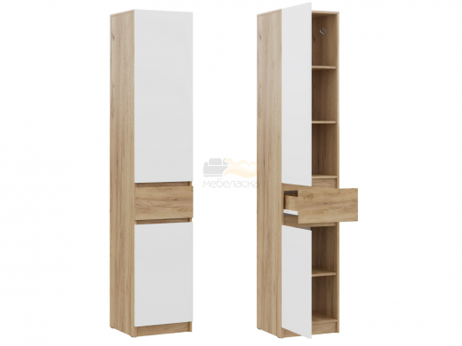 Шкаф ШК-001 ЛДСП Бостон Лайт Фасад Белый