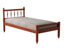 Кровать-10 одинарная из массива 800*2000 вишня