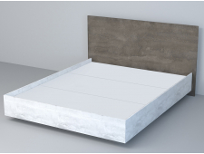 Кровать Эго арт. 031-М1 1600 бетон светлый/камень темный
